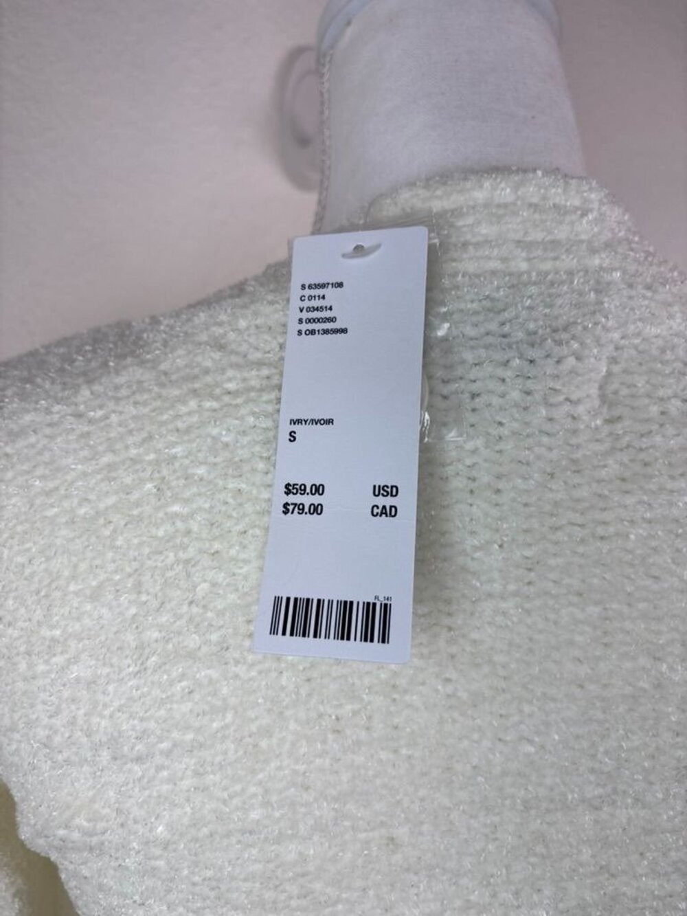 Urban Outfitters women's small ivory Dina chenille cropped cardigan sweater NWT - Picture 6 of 7